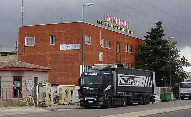 El camión que trasladó la maquinaria de Manrique. 