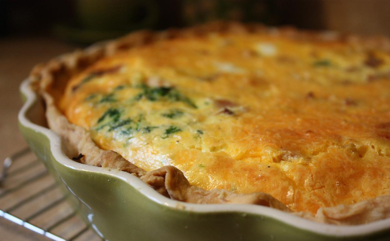 Receta de quiche de espinacas con queso quark