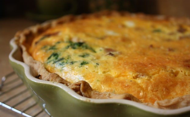 Quiche de espinacas con queso quark