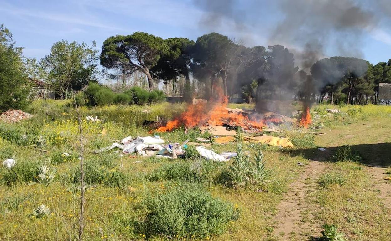 Imagen de un incendio anterior declarado en el mismo punto. 