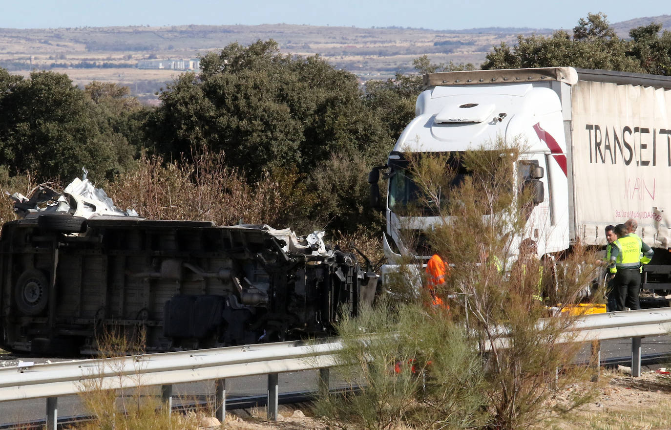 Accidente en la AP-61 en Segovia. 