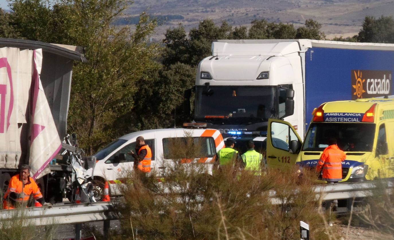 Accidente en la AP-61 en Segovia. 