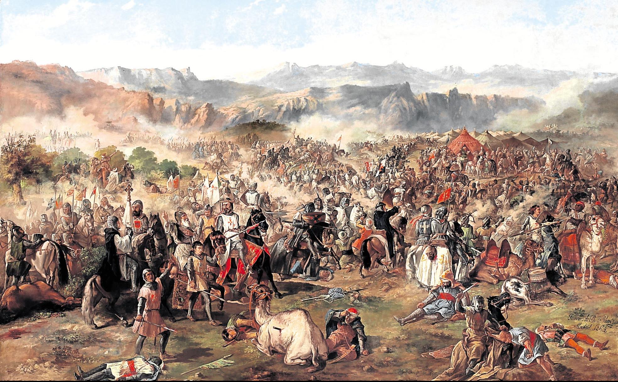 La batalla de las Navas de Tolosa, óleo sobre lienzo de 1864 del pintor español Francisco de Paula Van Halen. 