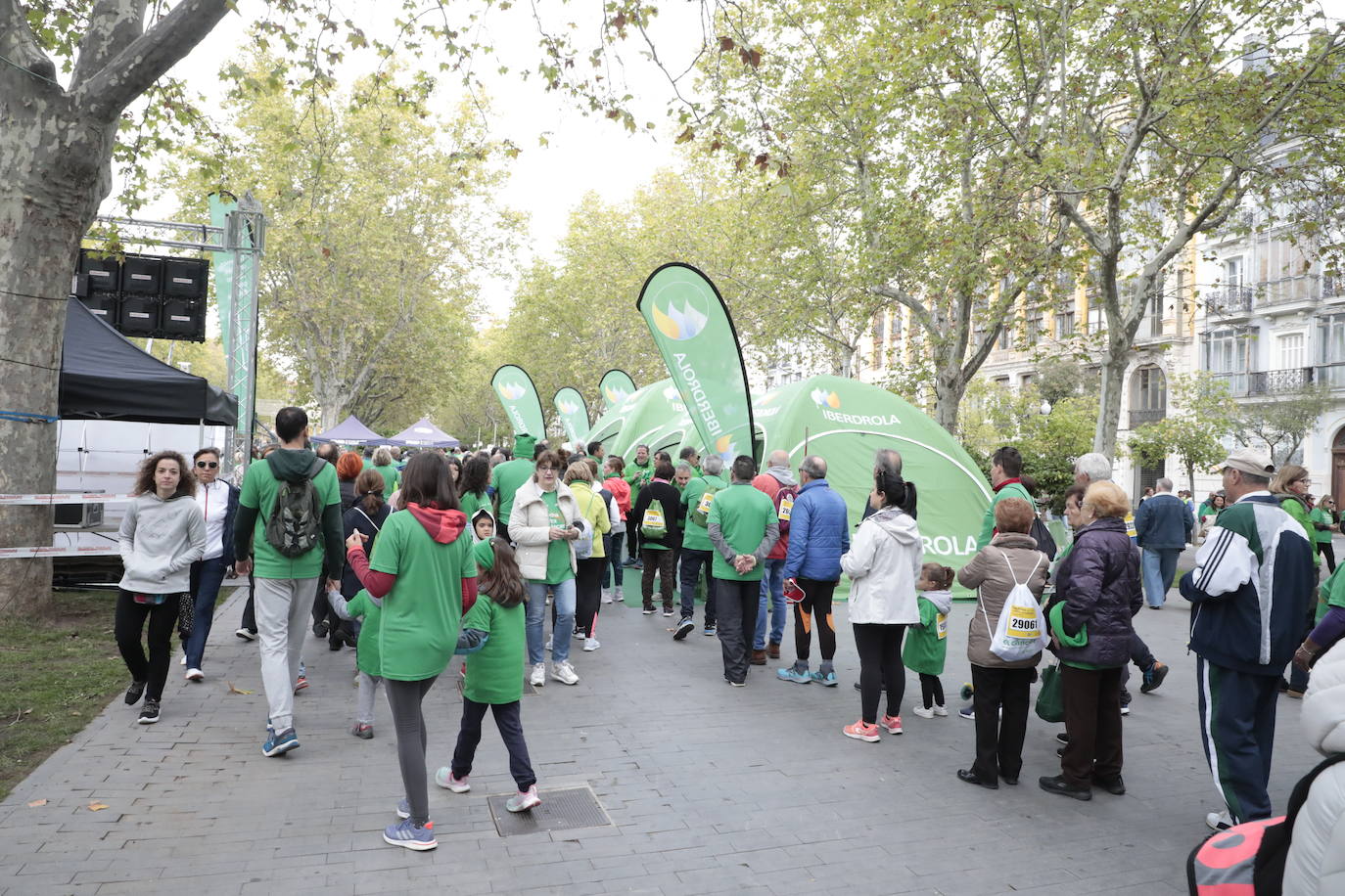 Fotos: La marcha contra el cáncer llena Valladolid de verde