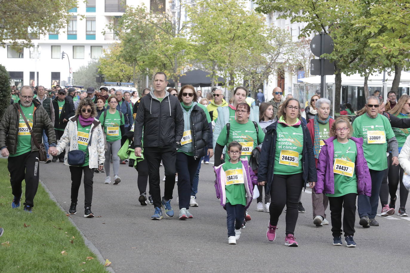 Fotos: La marcha contra el cáncer llena Valladolid de verde