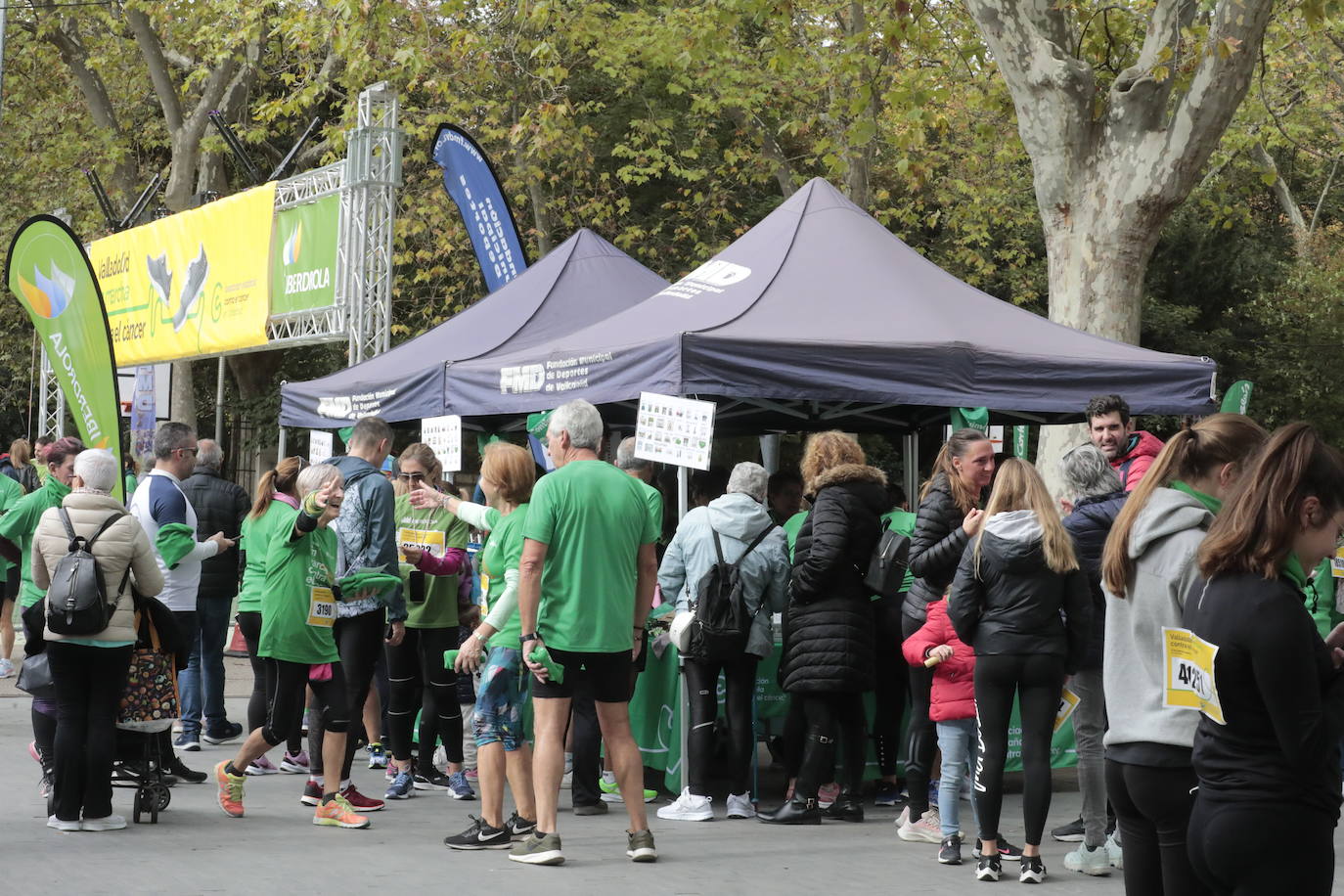 Fotos: La marcha contra el cáncer llena Valladolid de verde