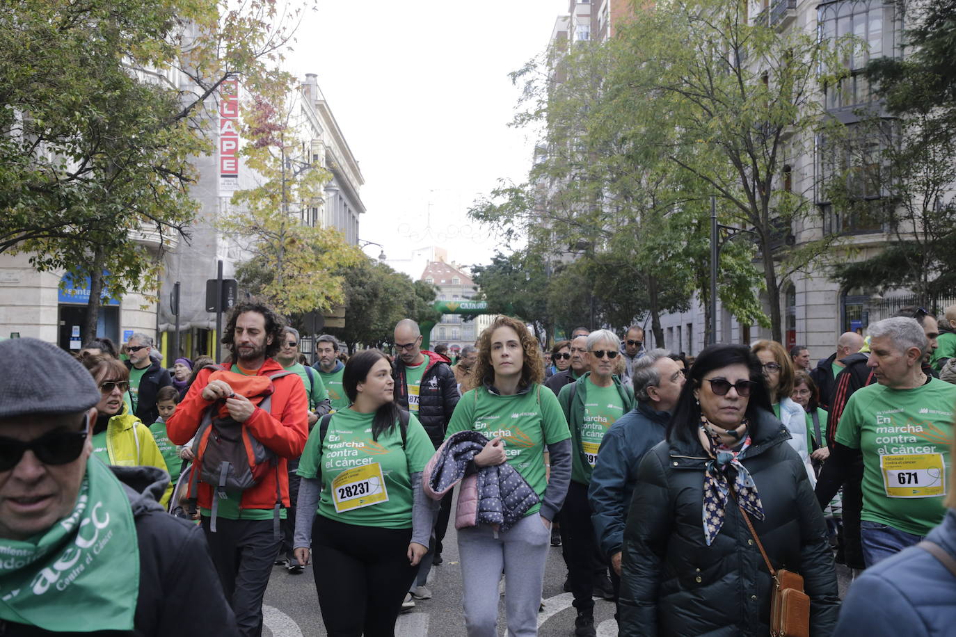 Fotos: La marcha contra el cáncer llena Valladolid de verde