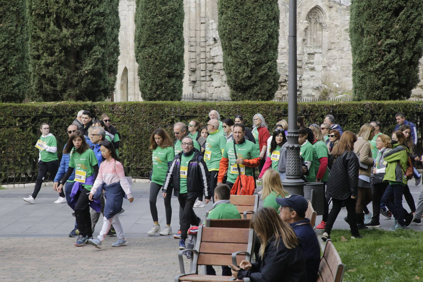 Fotos: La marcha contra el cáncer llena Valladolid de verde