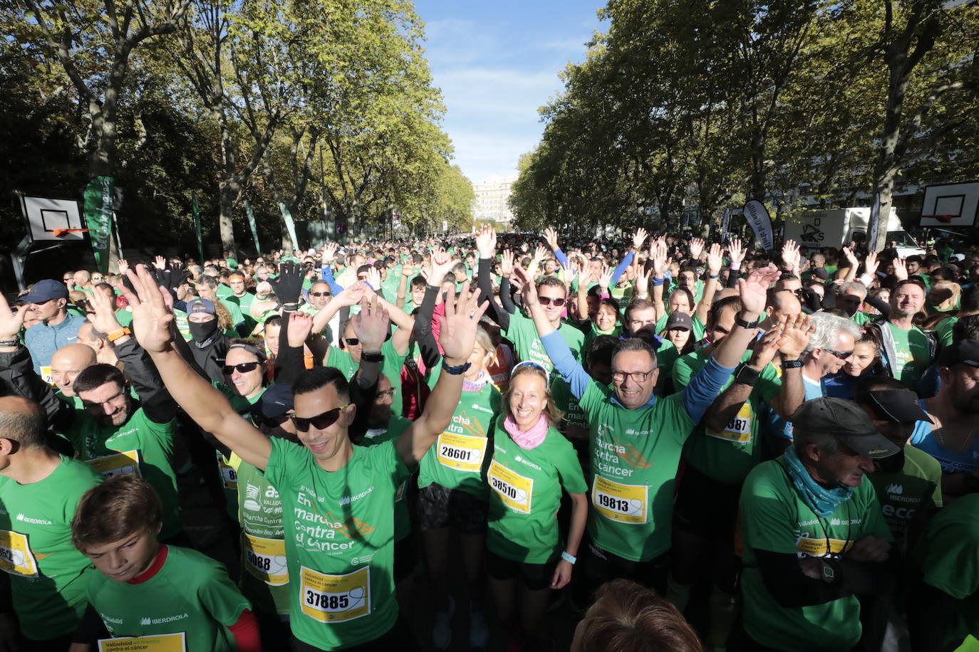 Fotos: La marcha contra el cáncer llena Valladolid de verde