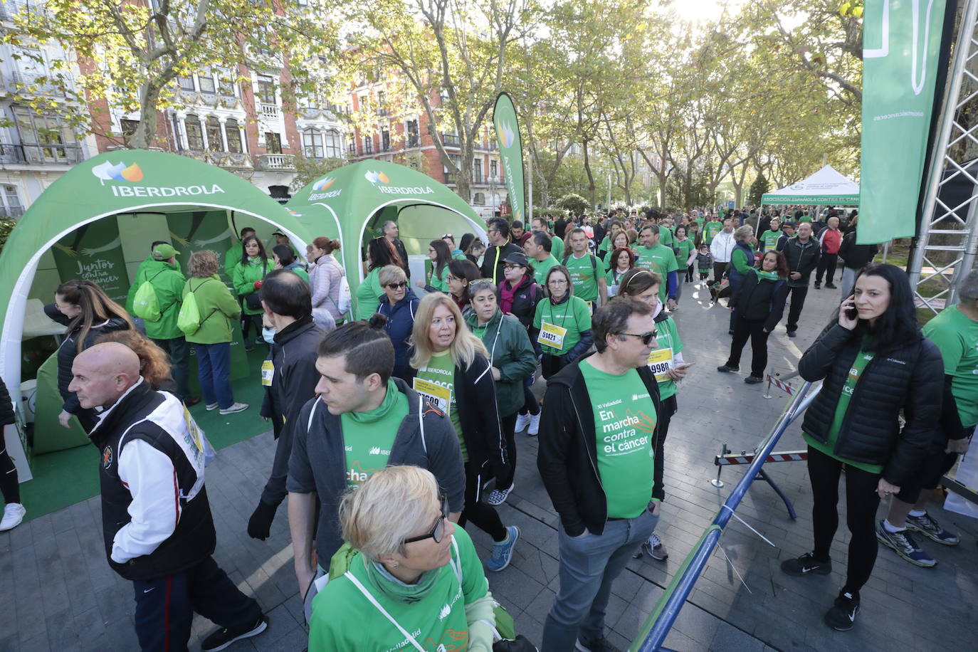 Fotos: La marcha contra el cáncer llena Valladolid de verde