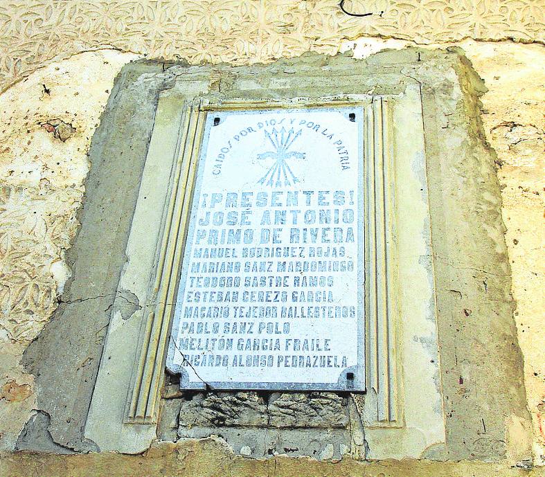 Placa conmemorativa en Aguilafuente.