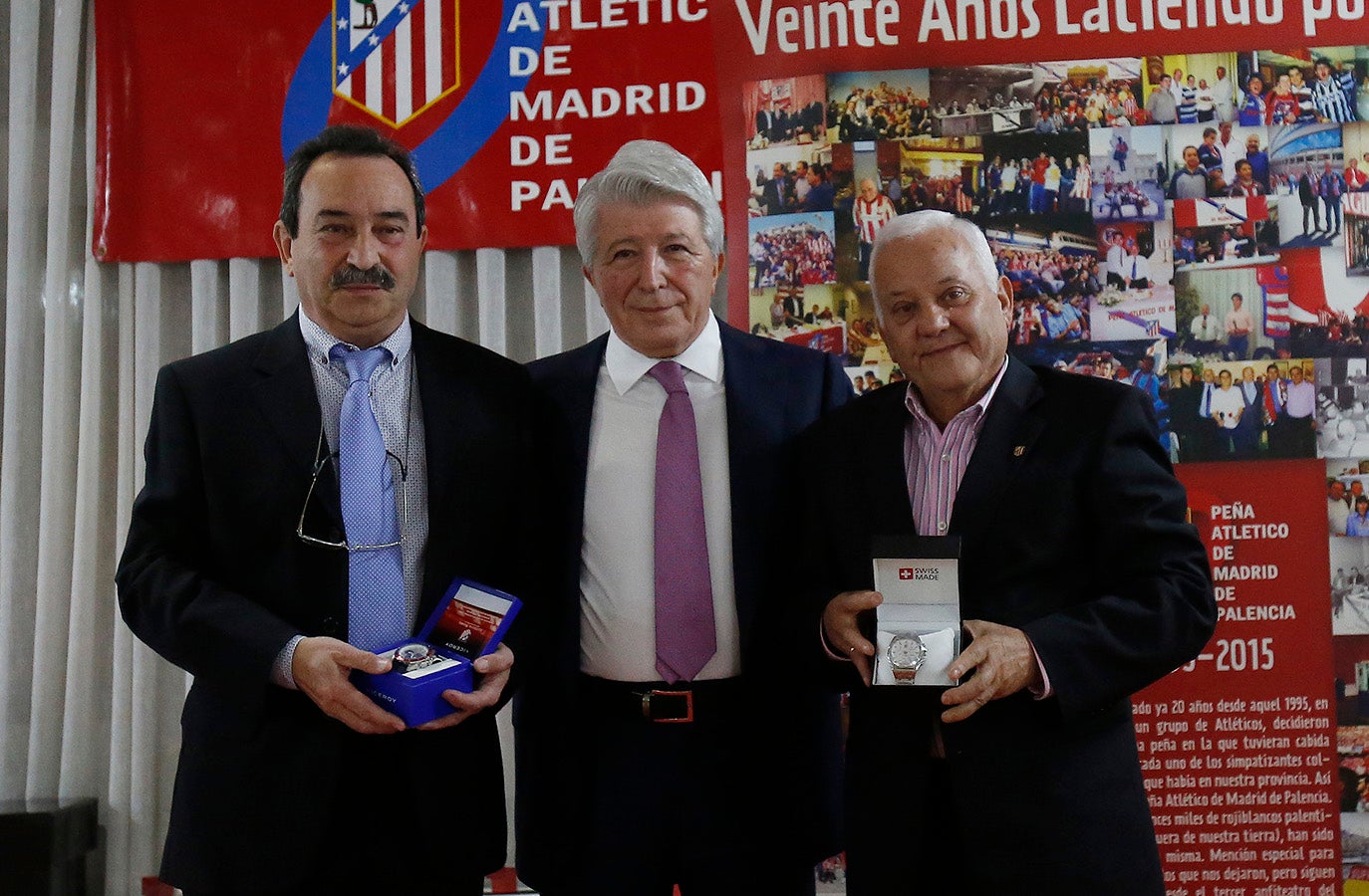 Enrique Cerezo, visita a la peña atlética de Palencia