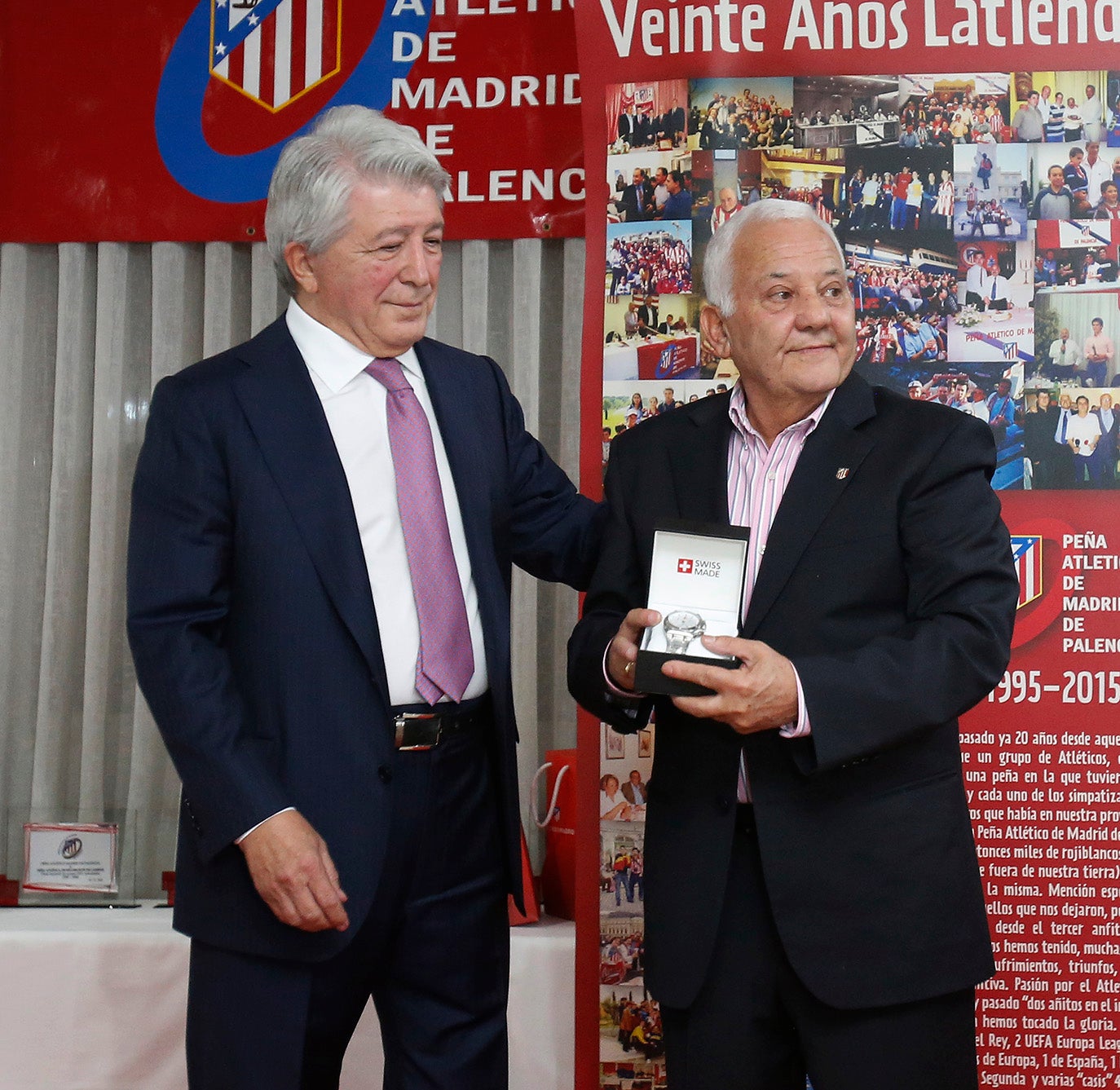 Enrique Cerezo, visita a la peña atlética de Palencia