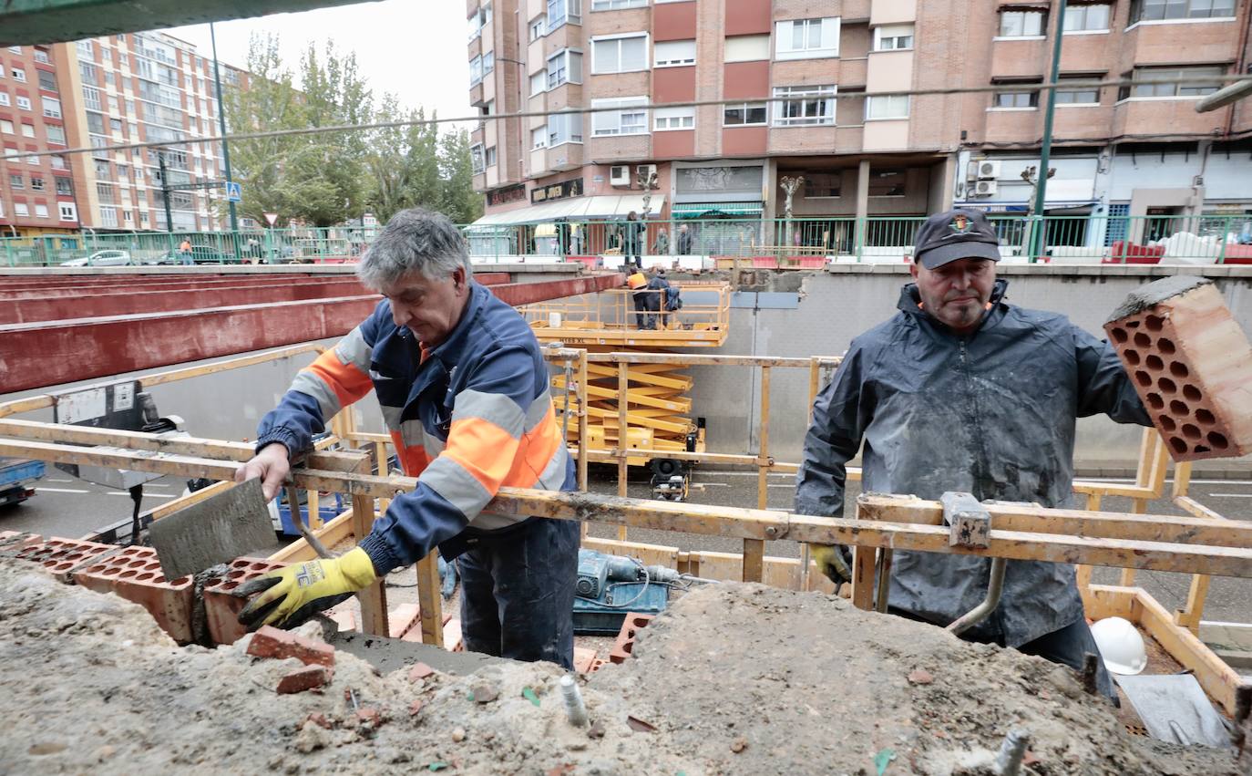 Fotos: Cortes de tráfico en el túnel de la Circular en su acceso por San Isidro por obras