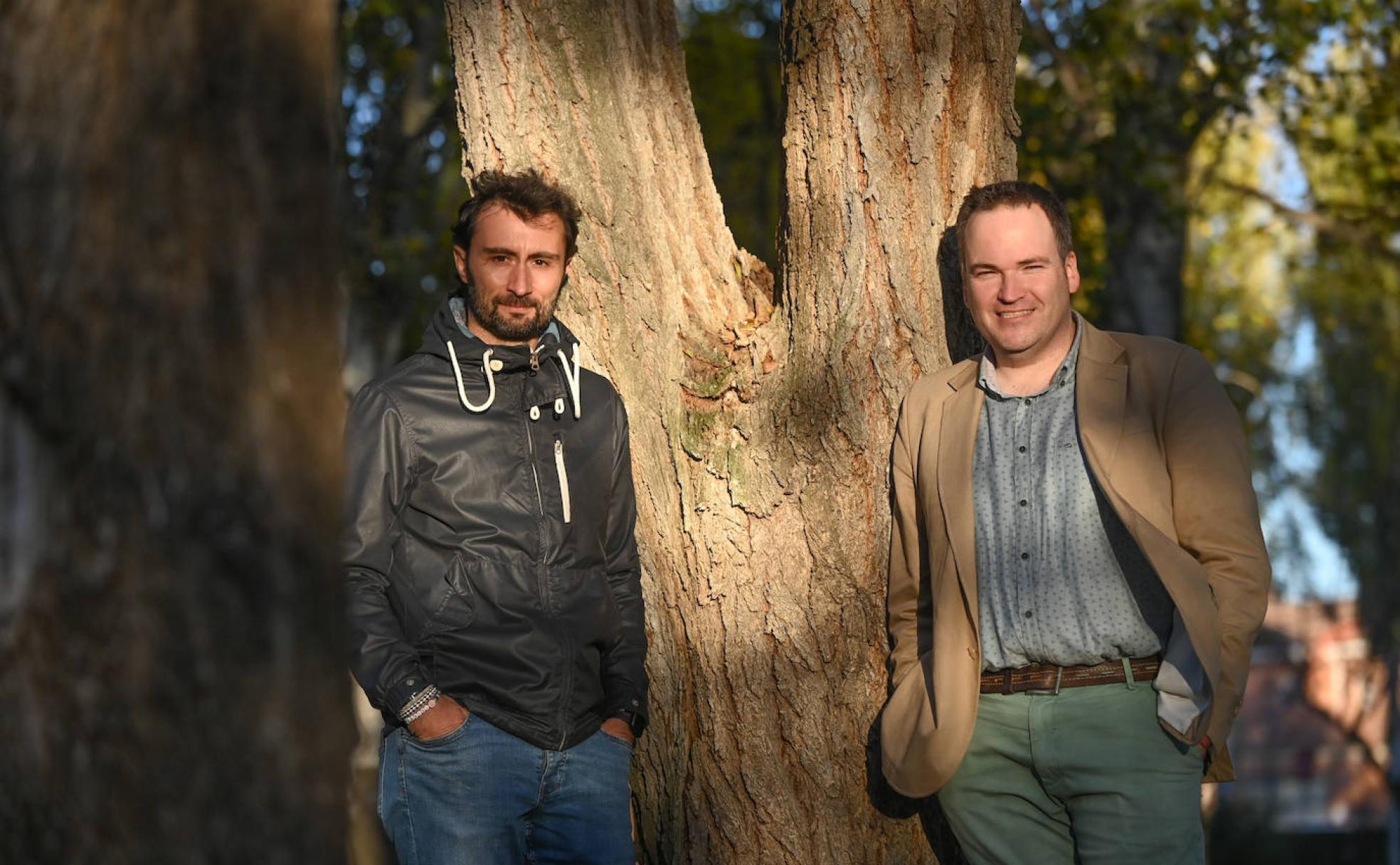 José Antonio Peláez y Miguel Ángel García Velasco, promotores del Maratón de Cigales. 