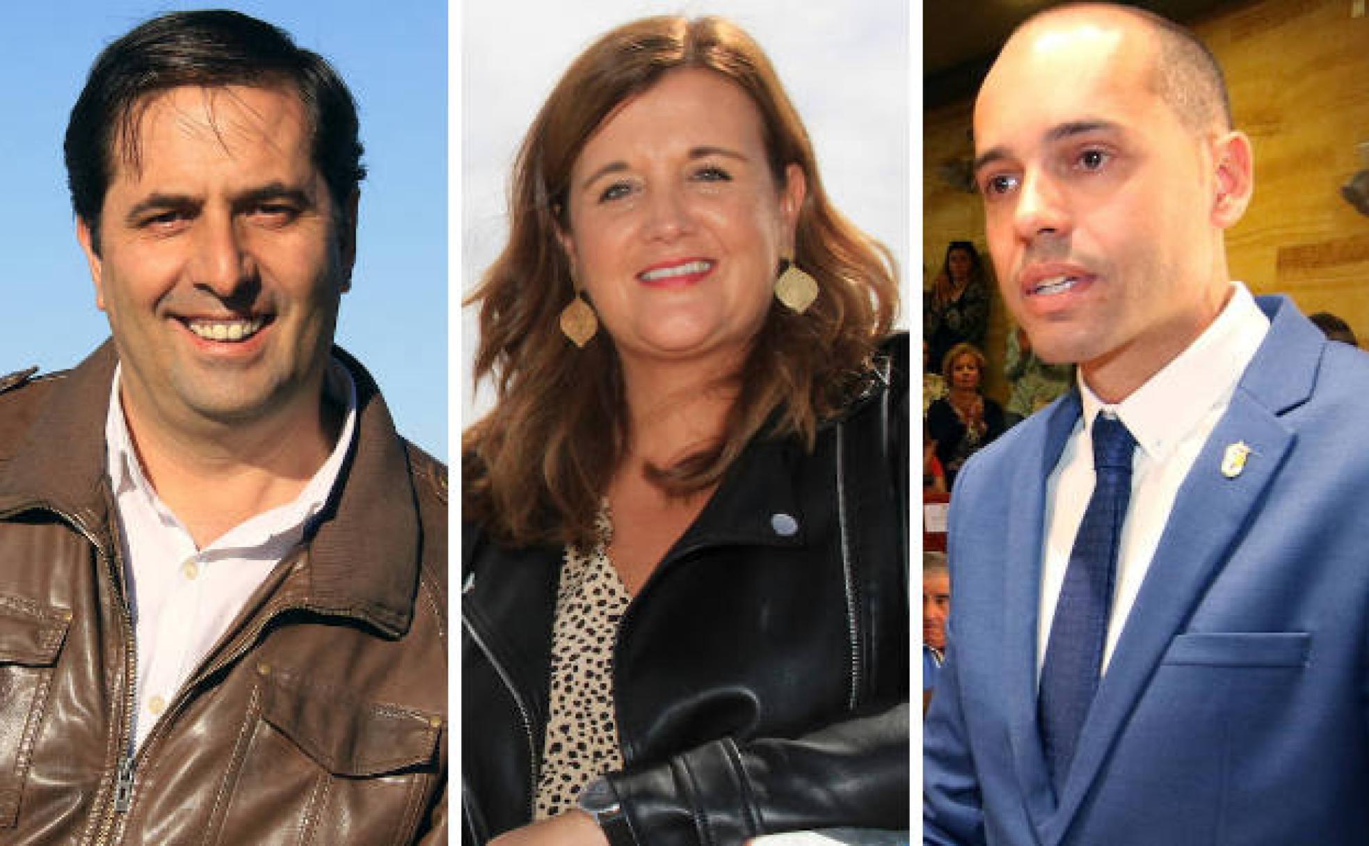 Por la izquierda, el alcalde de Riaza, Benjamín Cerezo, la regidora de Segovia, Clara Martín, y el alcalde del Real Sitio, Samuel Alonso. 