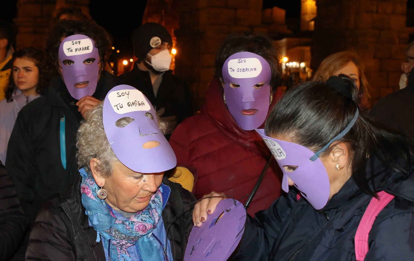 Concentración contra la violencia machista en Segovia.