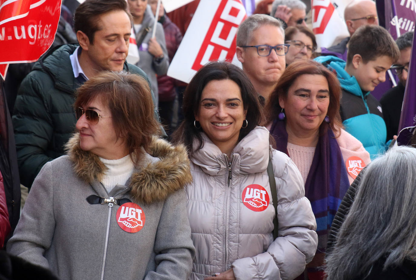 Manifestación organizada por los sindicatos en Segovia.