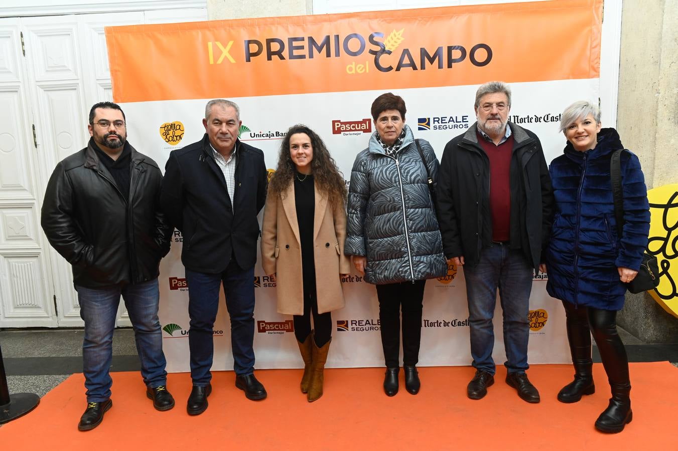 Rubén González, Aurelio González (UPA), Roberto Pérez, Rafael Díez, Rubi Rueda, Alberto Duque (COAG) y Sonia Castro.