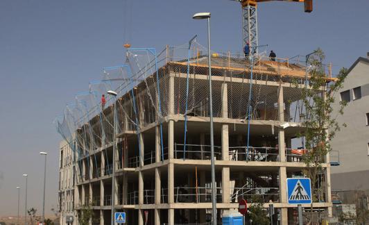 Edificio en construcción en Segovia. 