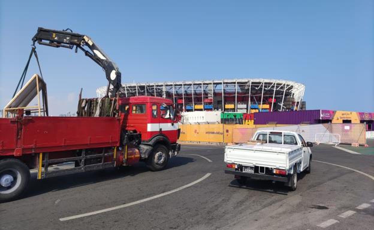 Las obras para el desmontaje del estadio 974 ya han comenzado.