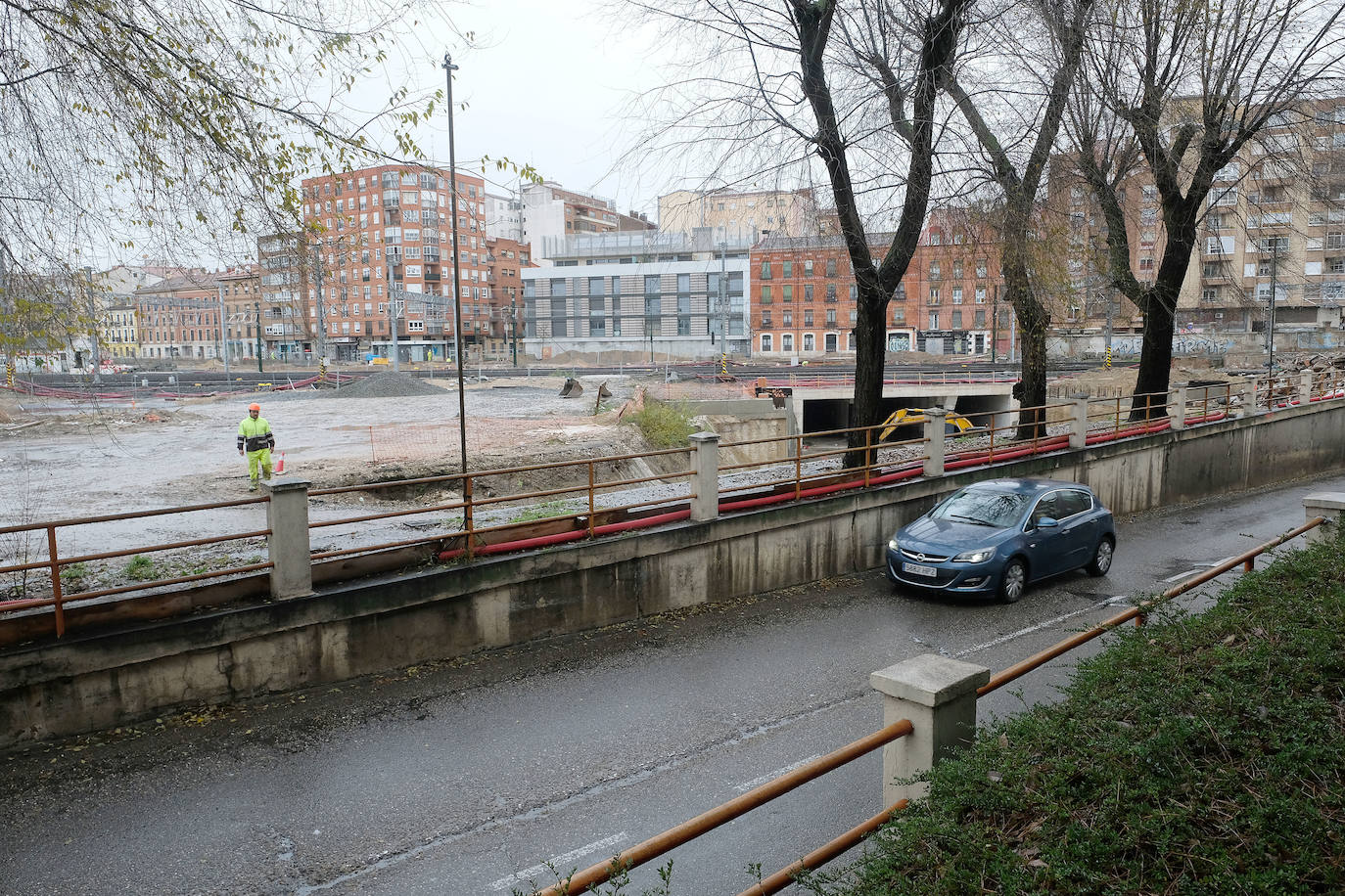 Obras del túnel de la calle Panaderos para la integración ferroviaria, Valladolid.
