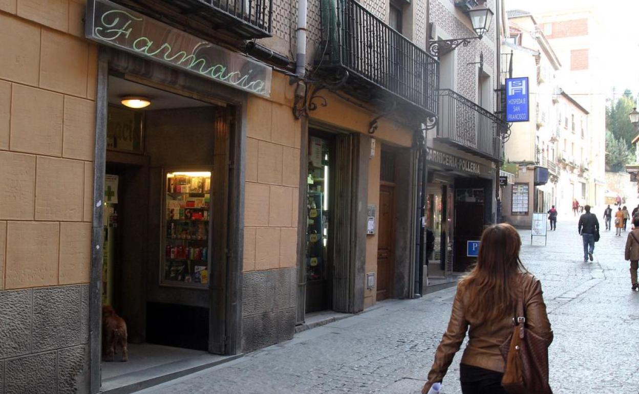 Calle San Francisco, en la capital segoviana. 