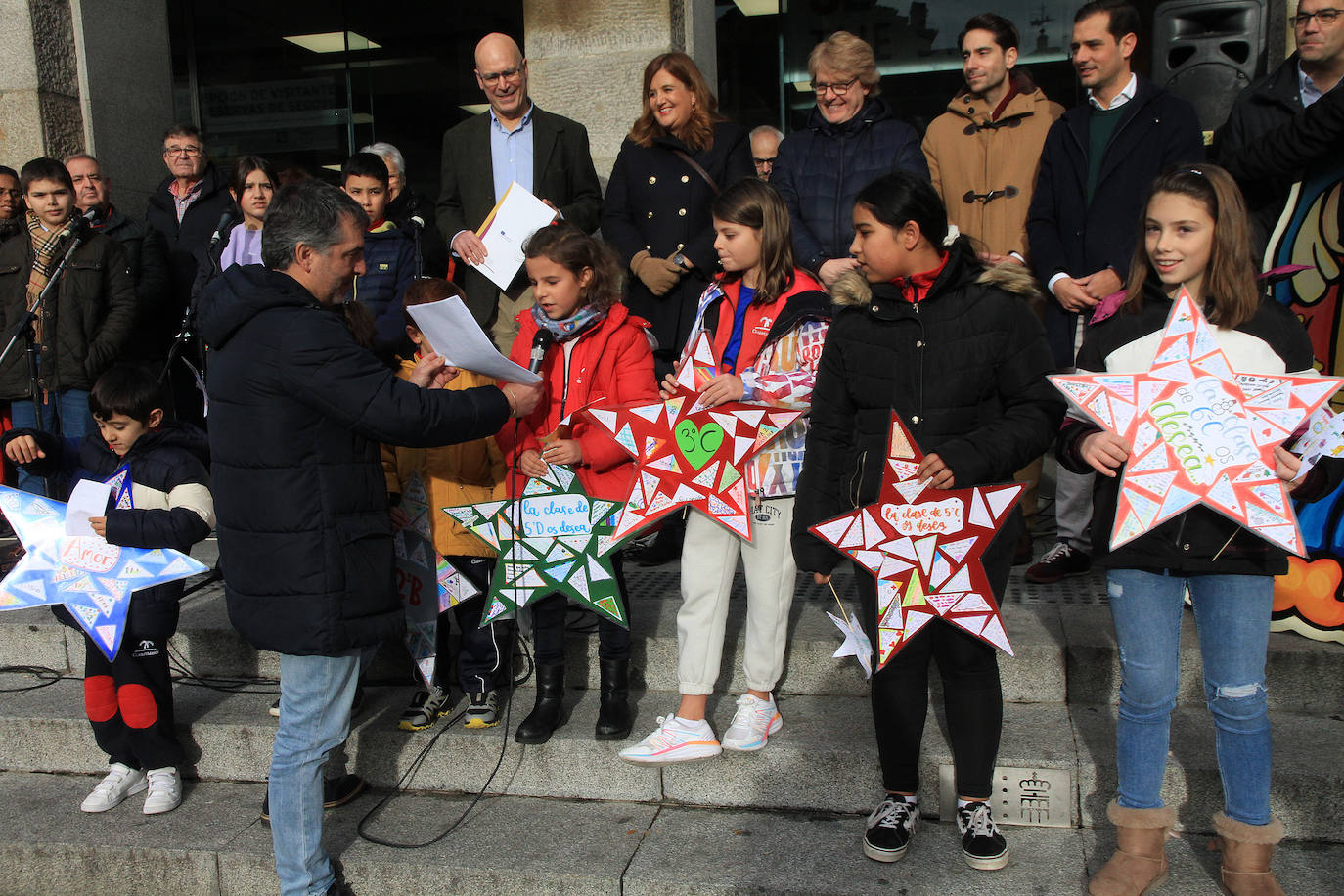 Felicitación navideña a Segovia por parte de los alumnos del Claret.