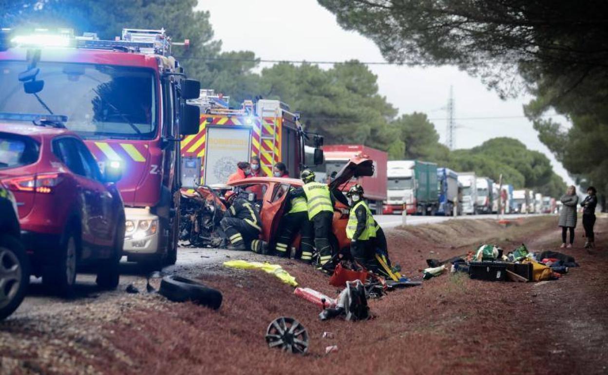 Colisión con un fallecido registrada en Traspinedo el pasado 12 de diciembre. 