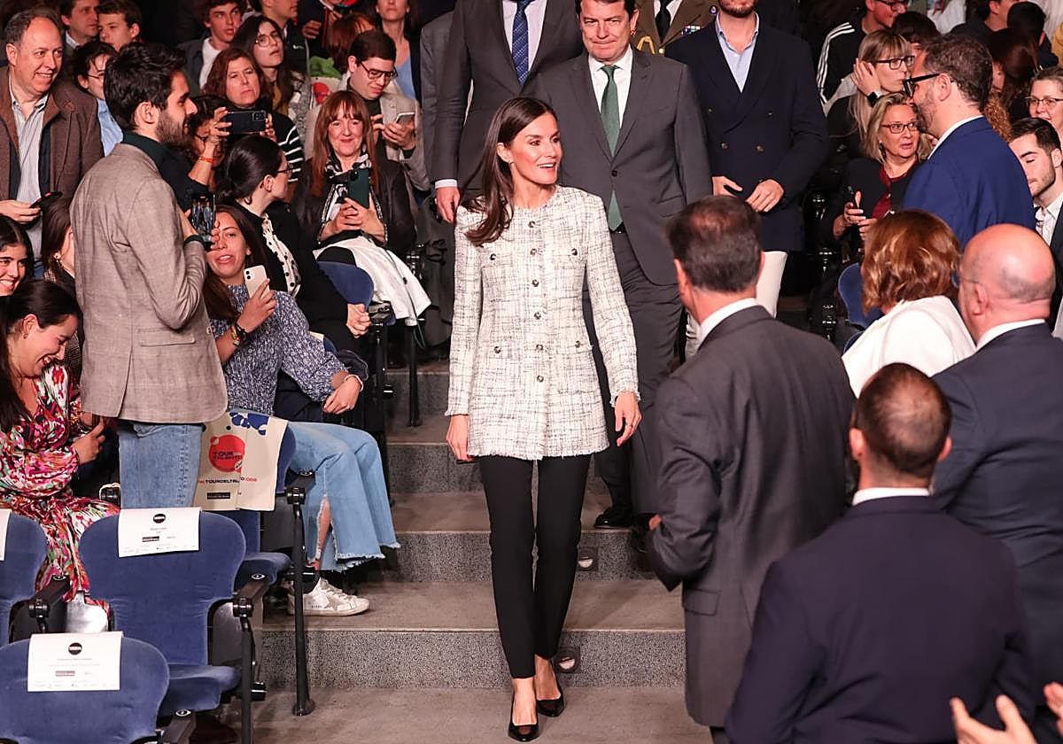 La Reina Letizia, este martes en Valladolid.