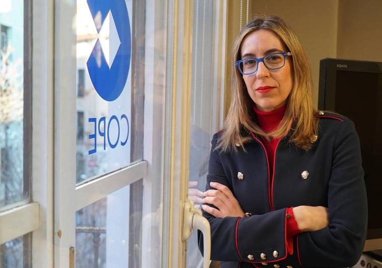 Laura Ríos, en los estudios de Cadena Cope en Valladolid.