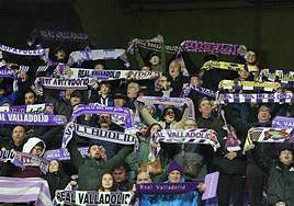 La afición del Pucela, en las gradas del estadio