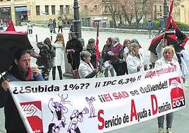 Un momento de la protesta.