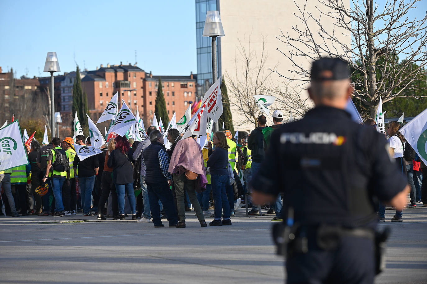 Las protestas de los agentes forestales, en imágenes