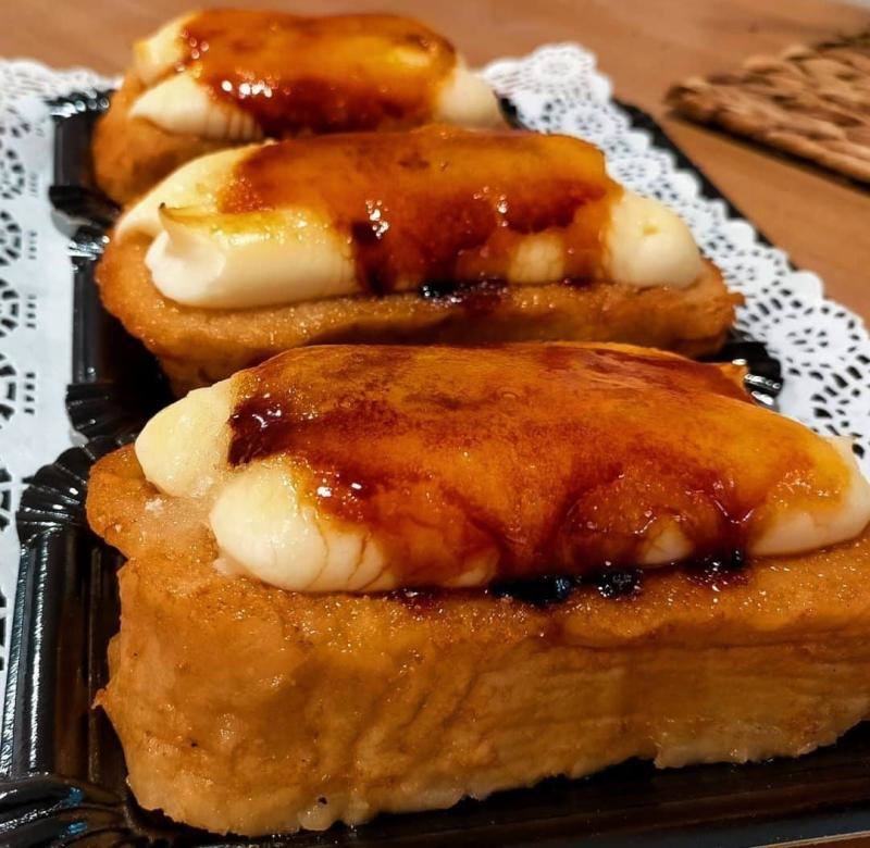 Torrijas sin gluten de la pastelería L'Atelier de Valladolid.