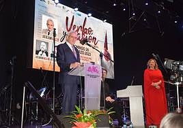 Luis del Olmo, durante el concierto 'Verbo y pasión'.