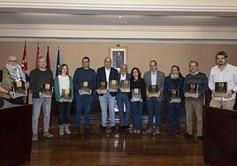 Los autores, momentos antes del acto de presentación del libro.