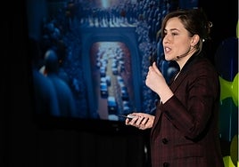 Leticia Izquierdo, en su charla TEDx en Boston.