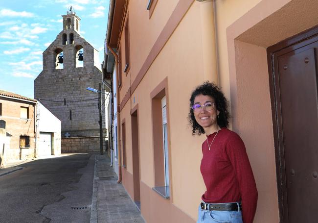 Laura San Martín, en Monzón de Campos.