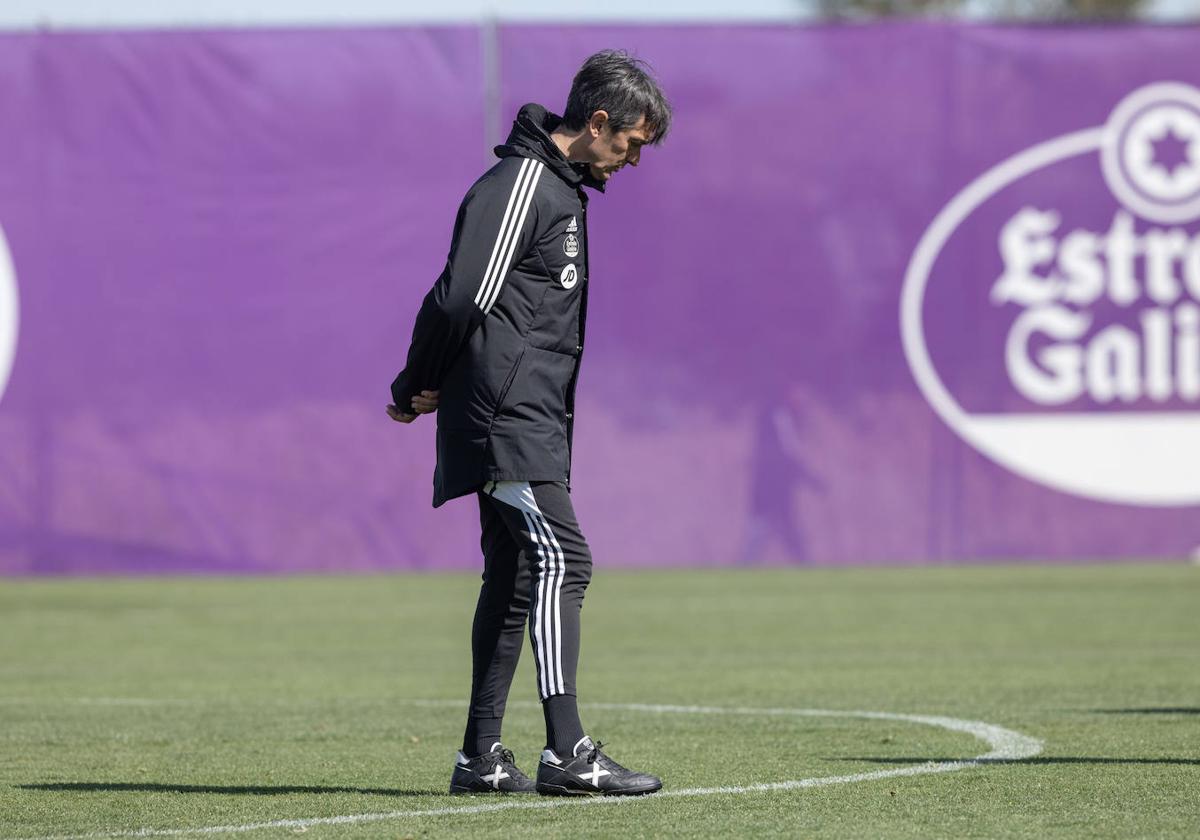 Último entrenamiento de Pacheta al frente del Pucela