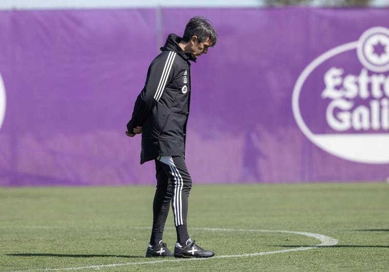 Último entrenamiento de Pacheta al frente del Pucela