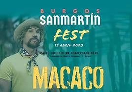 A Macaco le acompañarán otros artistas y grupos locales en el San Martín Fest.