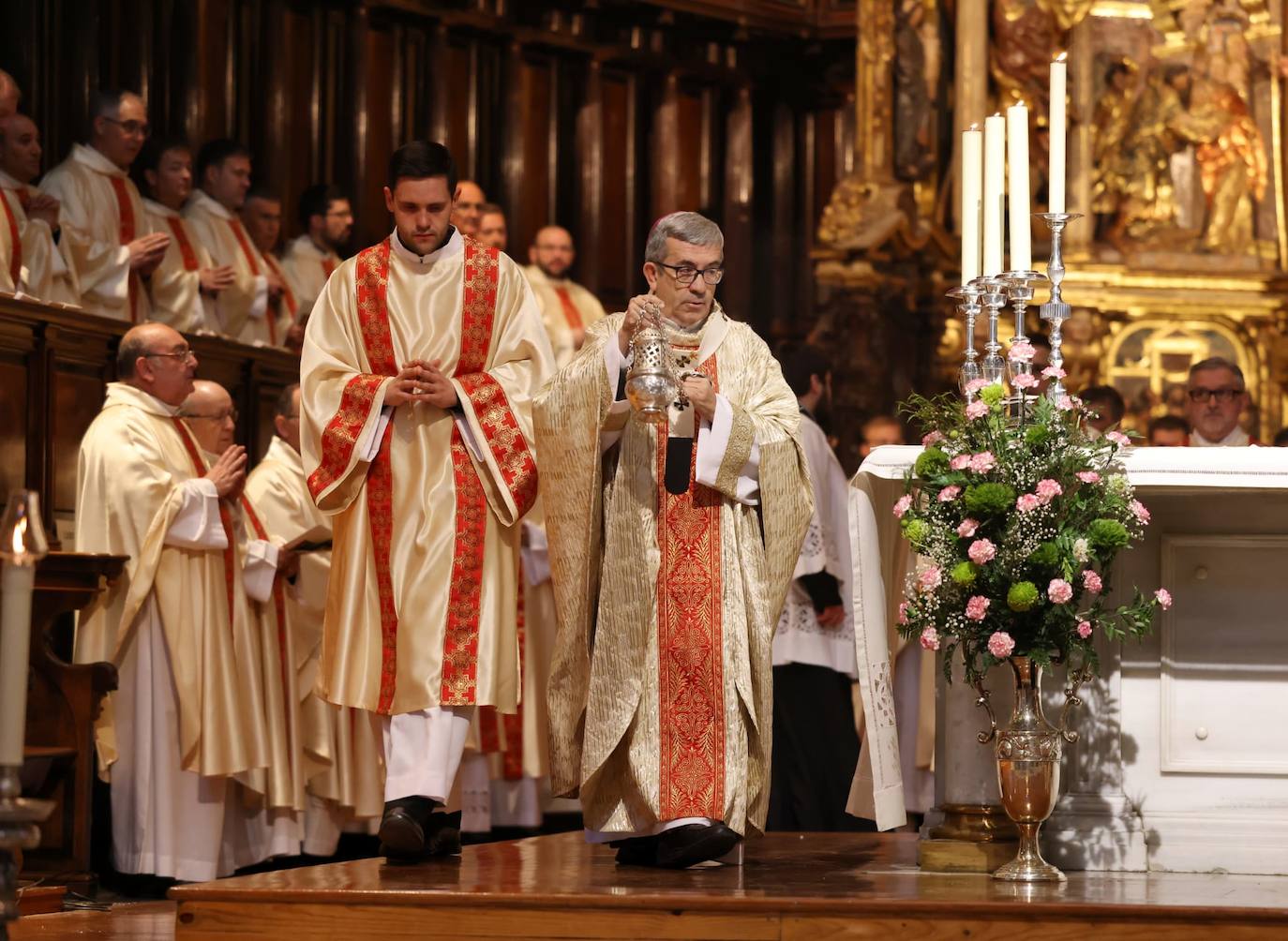 Luis Argüello, durante la celebración en la Catedral.