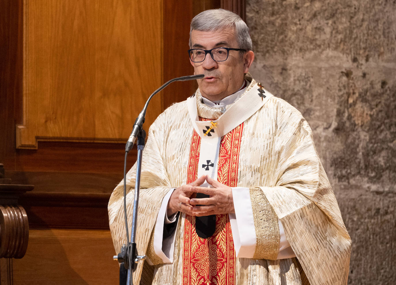 Misa Crismal durante la mañana de Jueves Santo en Valladolid