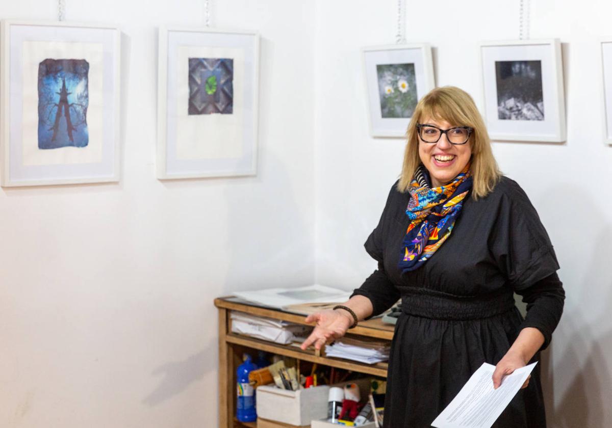 Pilar de París, durante la inauguración de la muestra en La Fontanería Crea.