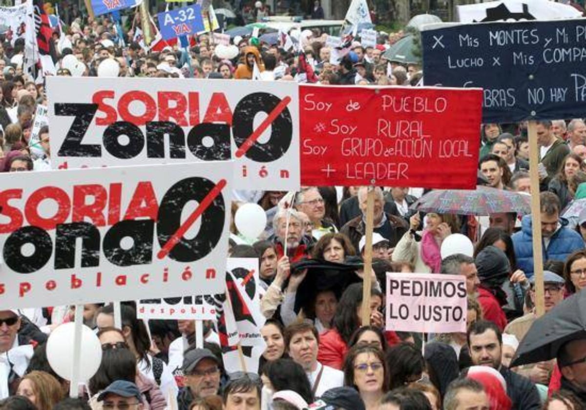 Manifestación del 31 de marzo de 2019 en Madrid, que supuso el germen del movimiento España Vaciada.