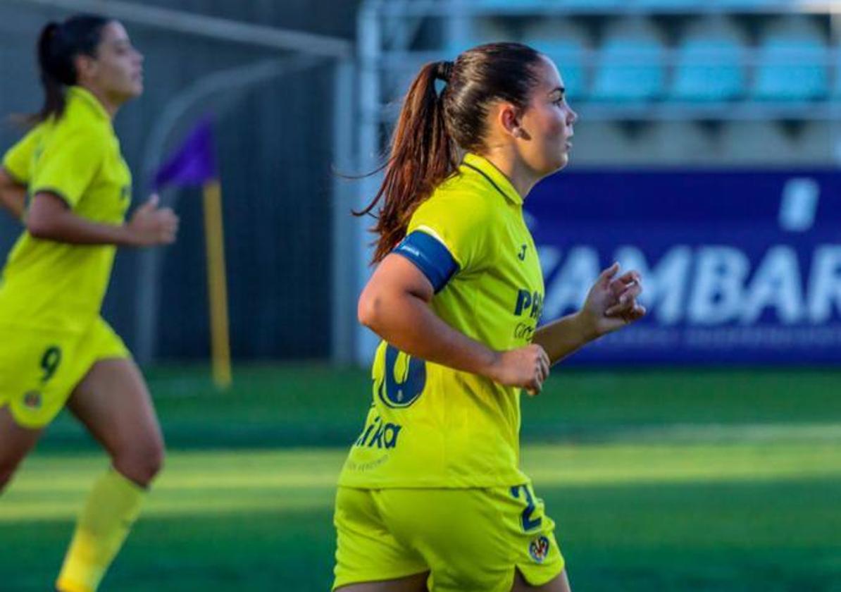 Ainoa Campo, en un partido con el Villarreal.