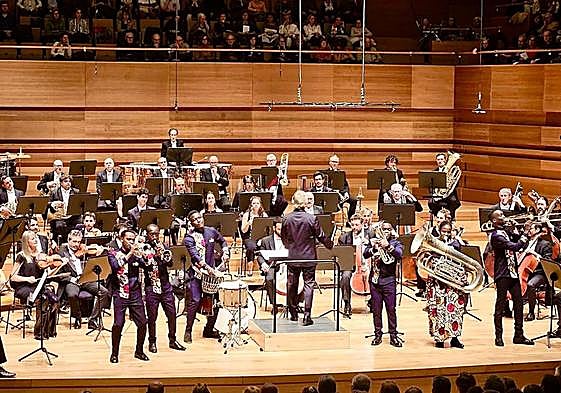 El Ensemble de Metales, junto a la OSCyL.