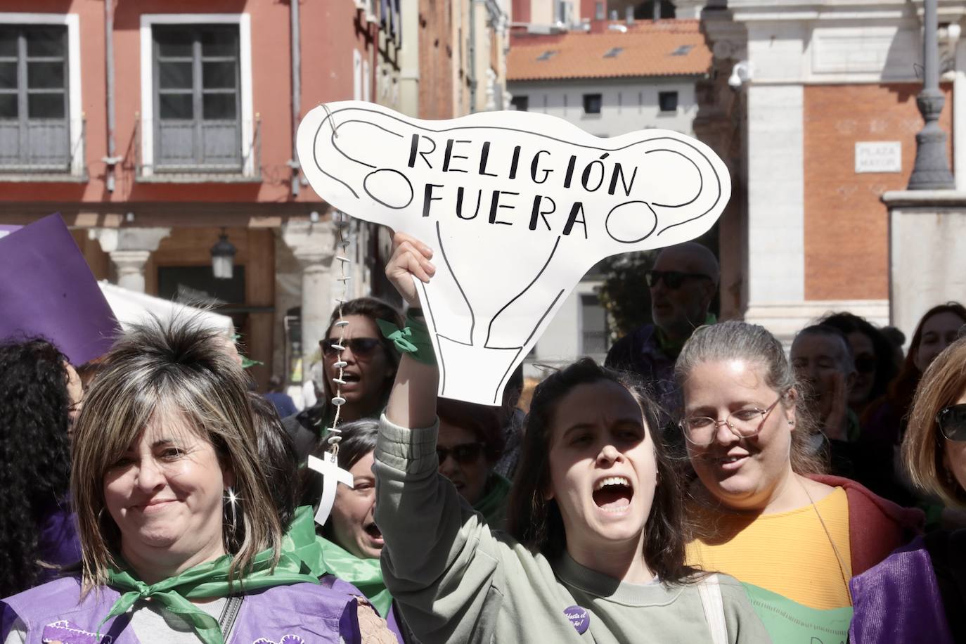 Organizaciones feminiestas se manifiestan por el derecho a aborto en Valladolid