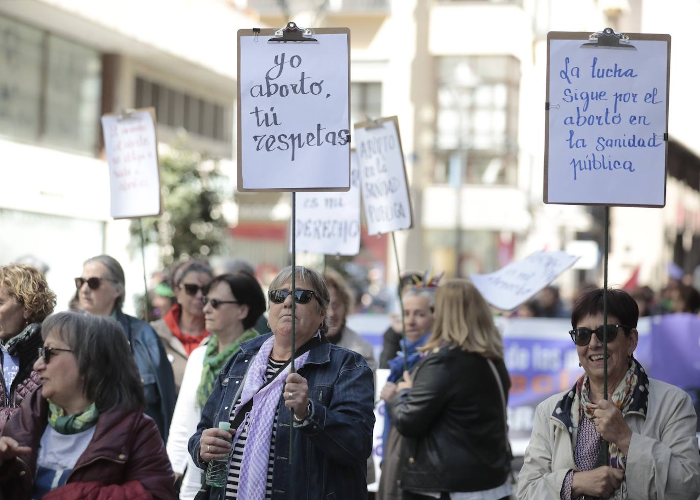 Organizaciones feminiestas se manifiestan por el derecho a aborto en Valladolid